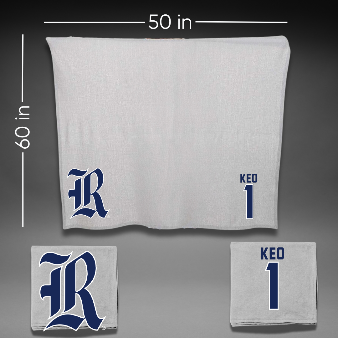 Rice University Baseball Gray Blanket - #1 Maddox Keo