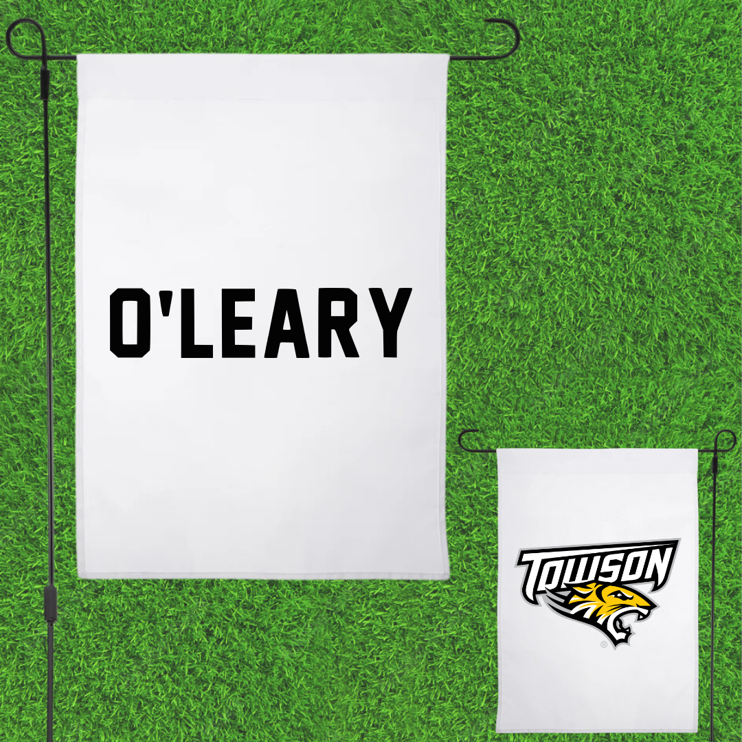 Towson University Swimming & Diving White Garden Flag - Abby O'Leary