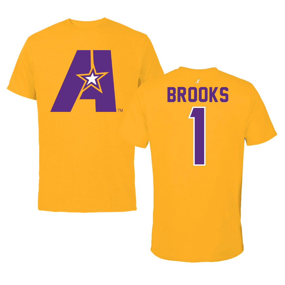 Louisiana State University-Alexandria Softball Gold Performance Tee - #1 Haven Brooks