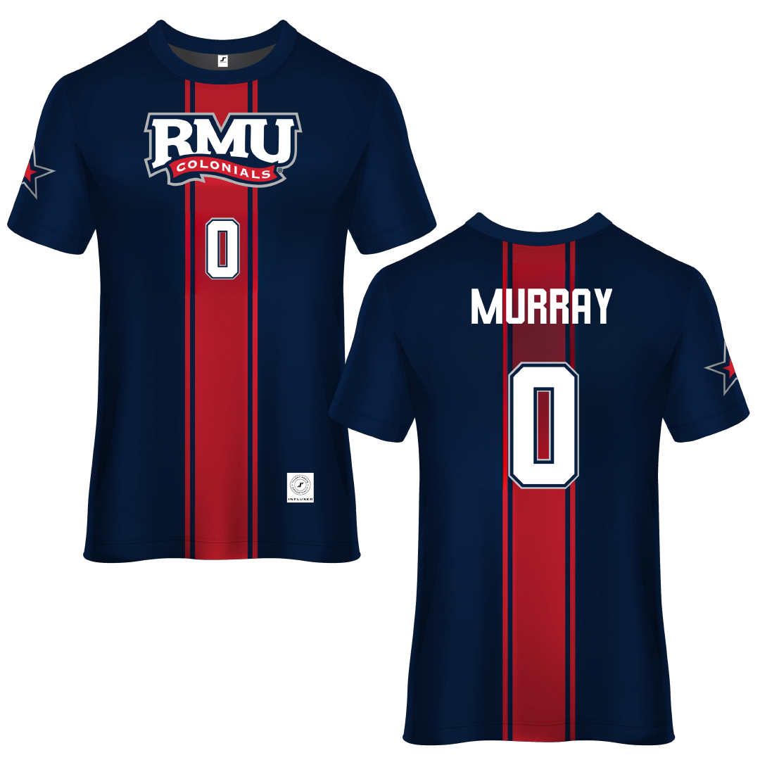 Robert Morris University Blue Soccer Jersey - #0 Brenna Murray