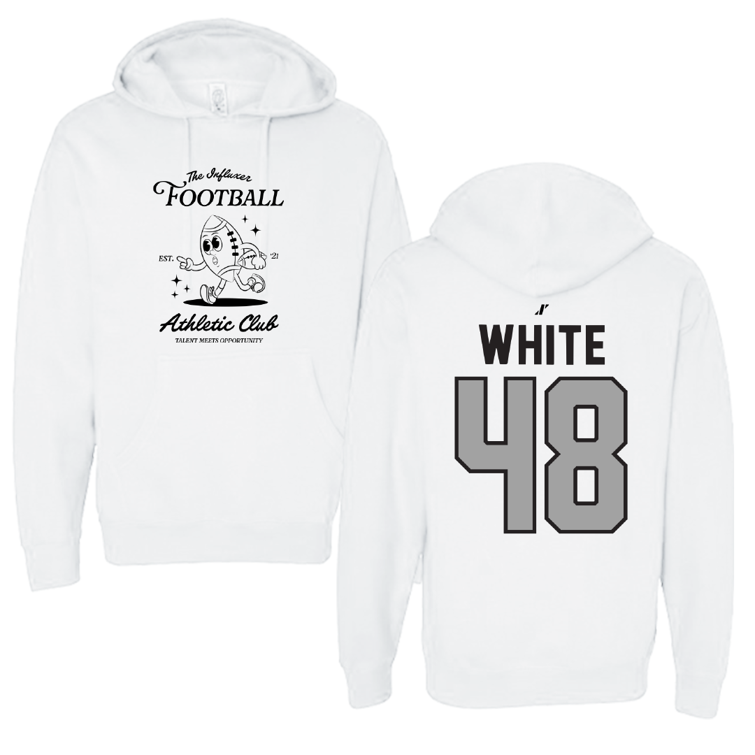 Football White Influxer Athletic Club Hoodie - #48 Scott White