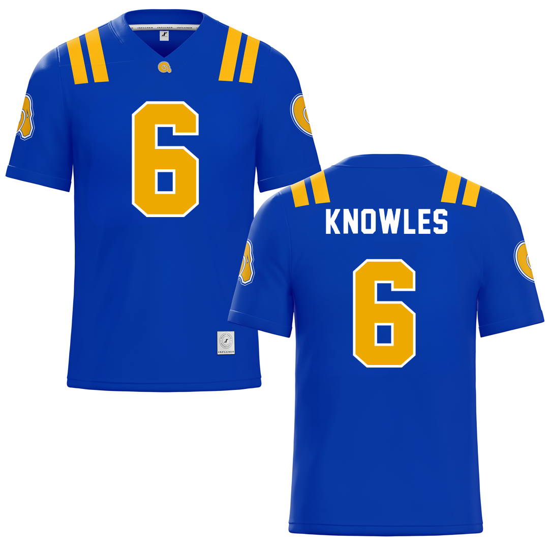 Albany State University Blue Football Jersey - #6 Isaiah Knowles