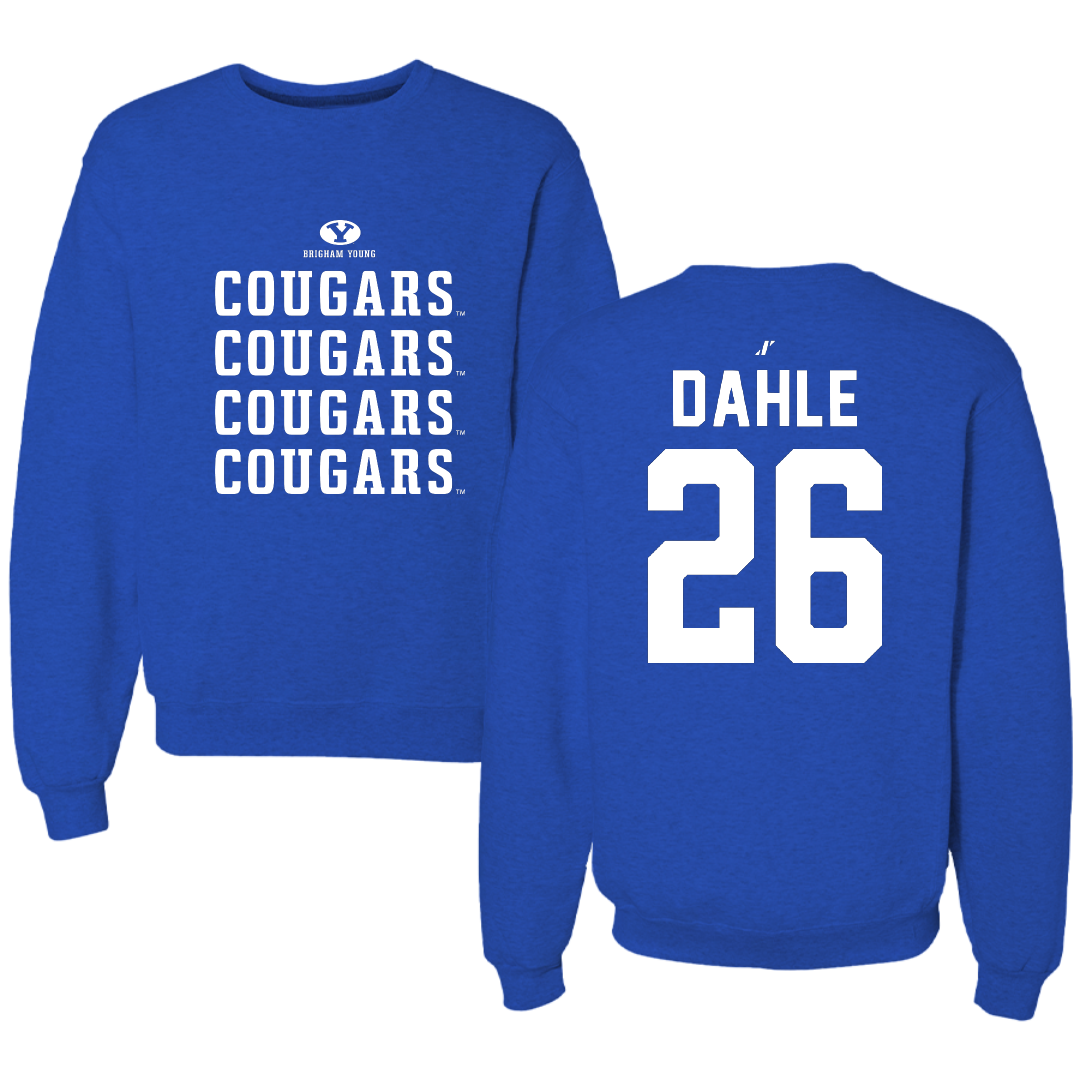 Brigham Young University Softball Blue General Crewneck - #26 Kate Dahle