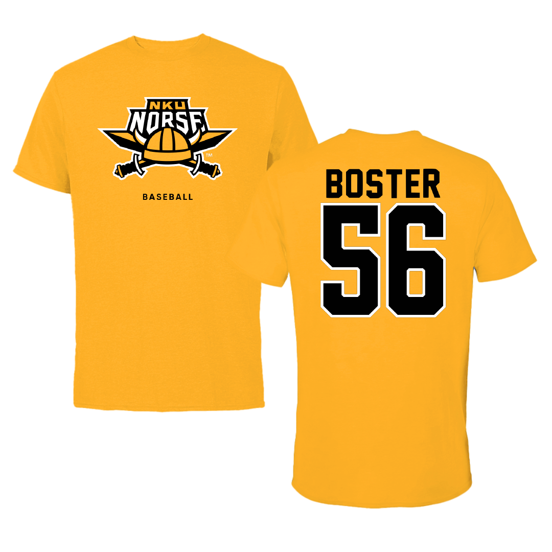 Northern Kentucky University Baseball Gold Tee - #56 Aaron Boster