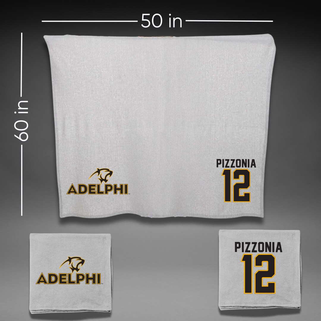 Adelphi University Baseball Gray Blanket - #12 Greyson Pizzonia