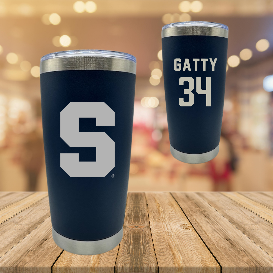 Syracuse University Basketball Navy Stainless Steel Tumbler - #34 Christopher Gatty
