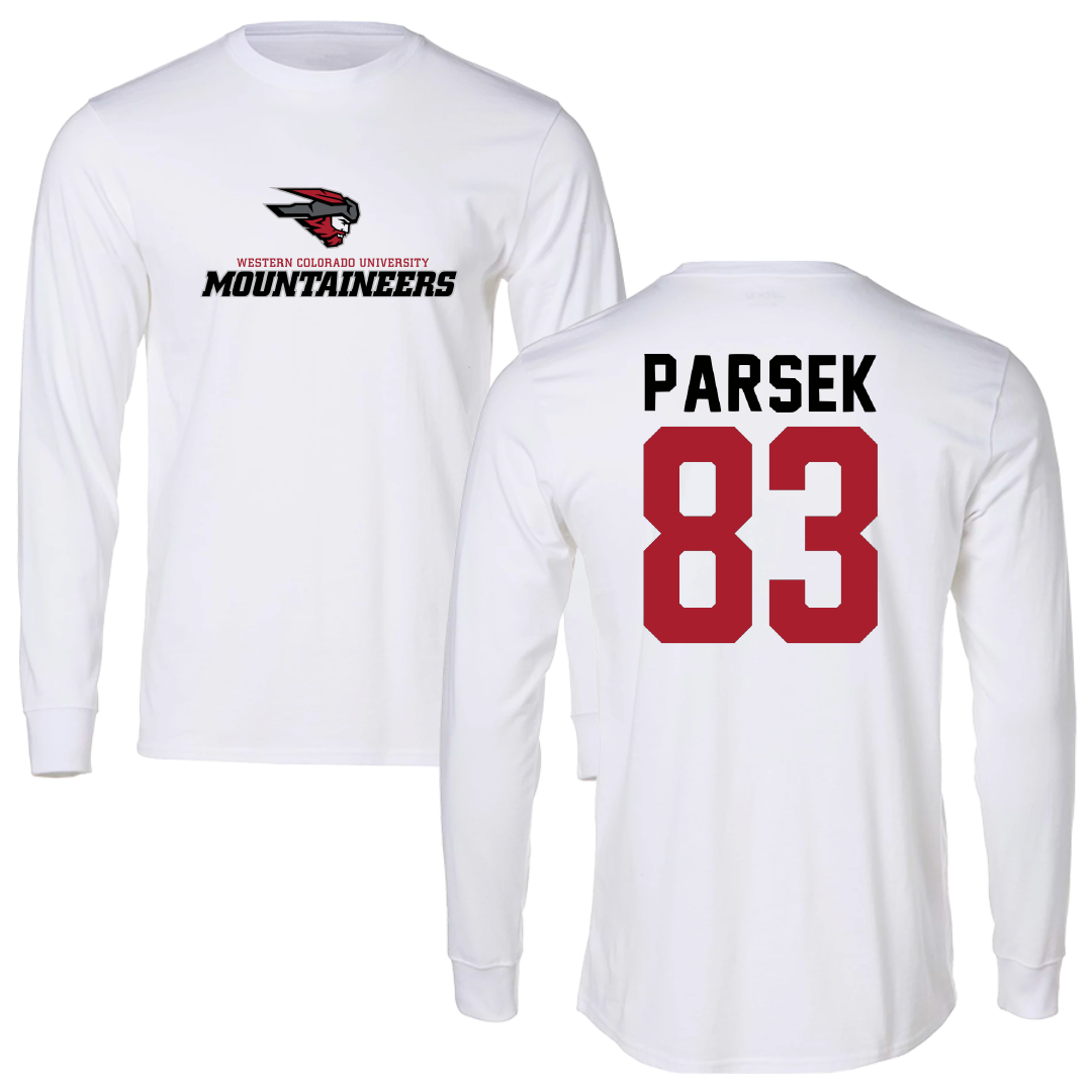 Western Colorado University Football White Long Sleeve - #83 Daniel Parsek