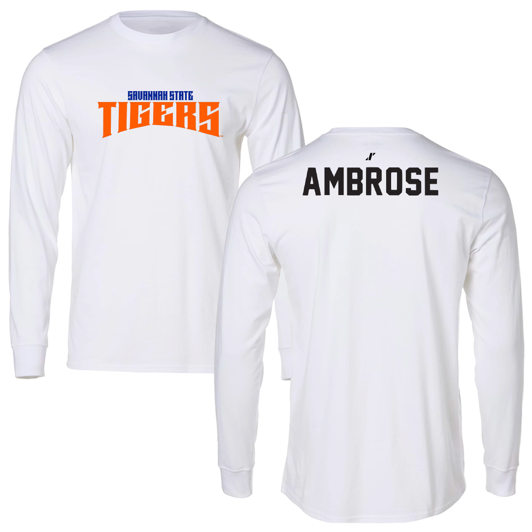 Savannah State University Baseball White Classic Long Sleeve - Sean Ambrose