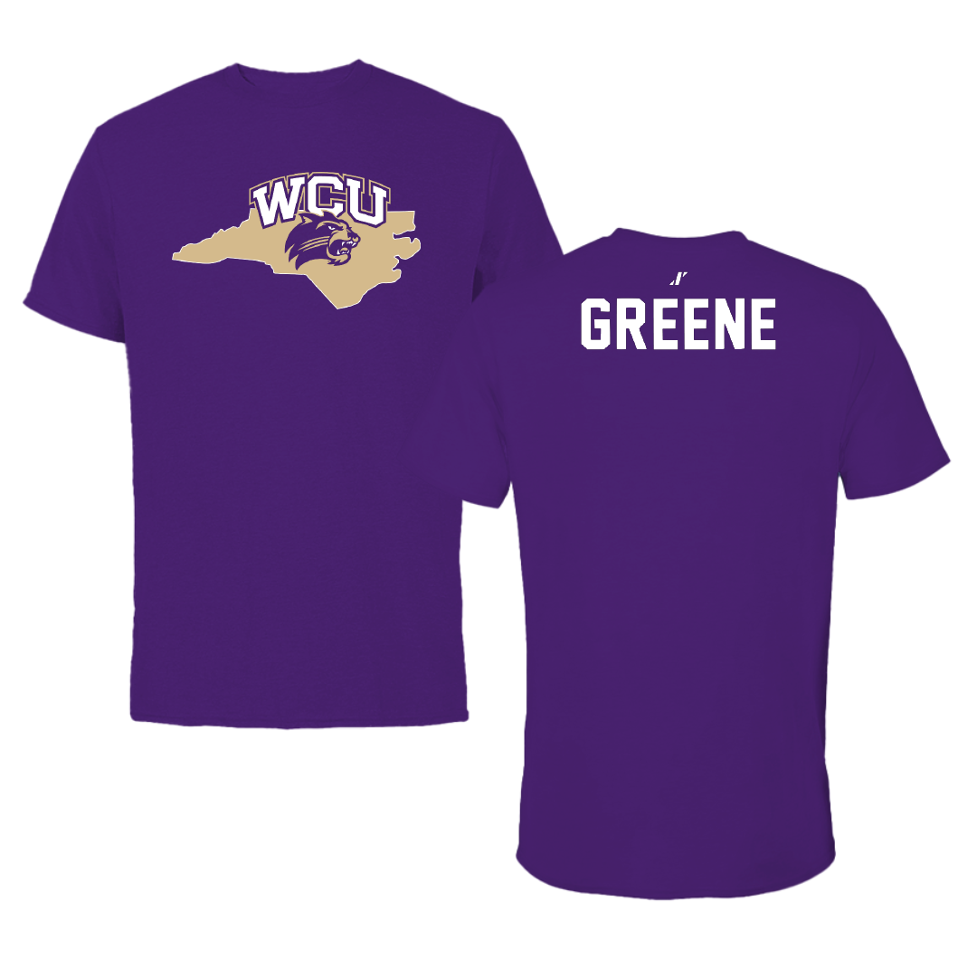 Western Carolina University TF and XC Purple State Performance Tee - Jasmine Greene