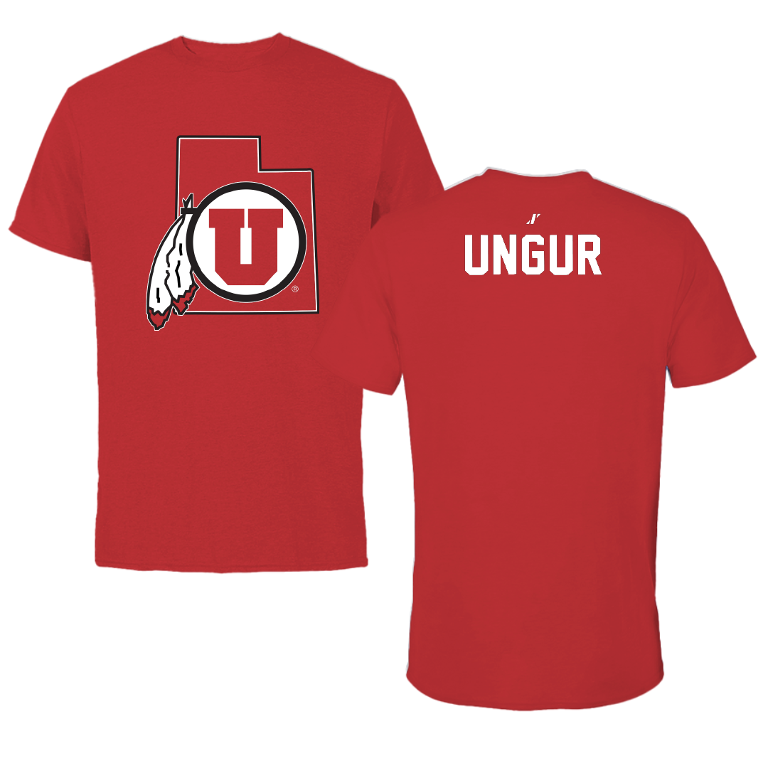 University of Utah Swimming & Diving Red State Performance Tee - Andrei Ungur