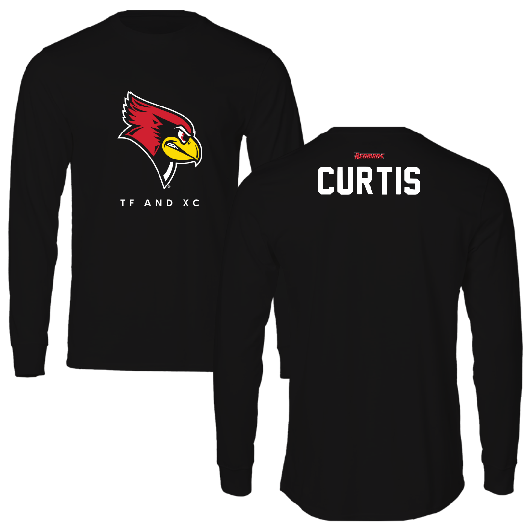 Illinois State University Track and Field Black Mascot Long Sleeve - Reece Curtis