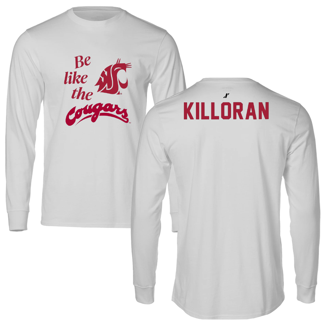 Washington State University Swimming & Diving Light Gray Be Like Us Performance Long Sleeve - Lorelai Killoran
