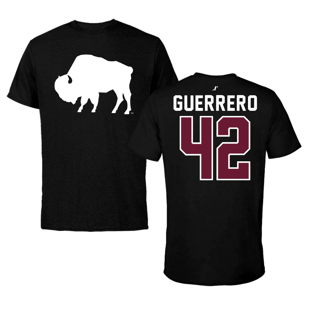 West Texas A&M University Baseball Black Tee - #42 Michael Guerrero