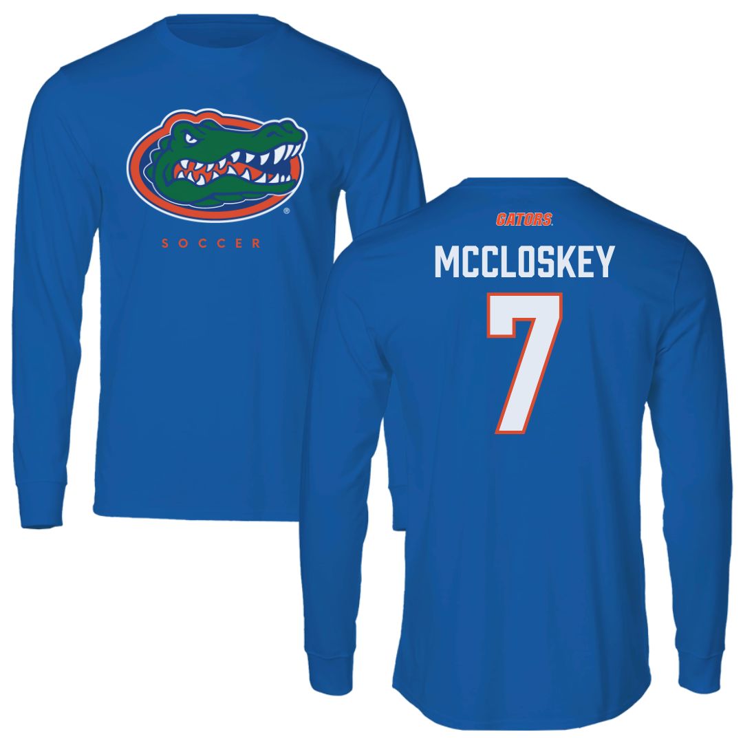 University of Florida Soccer Blue Mascot Performance Long Sleeve - #7 Lauren McCloskey