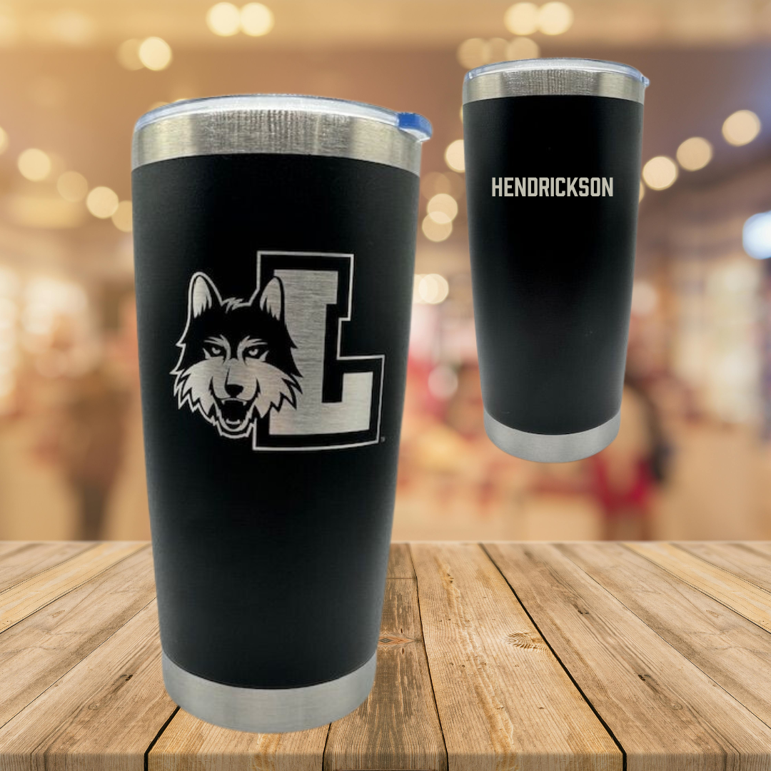 Loyola University-Chicago TF and XC Black Stainless Steel Tumbler - Fran Hendrickson