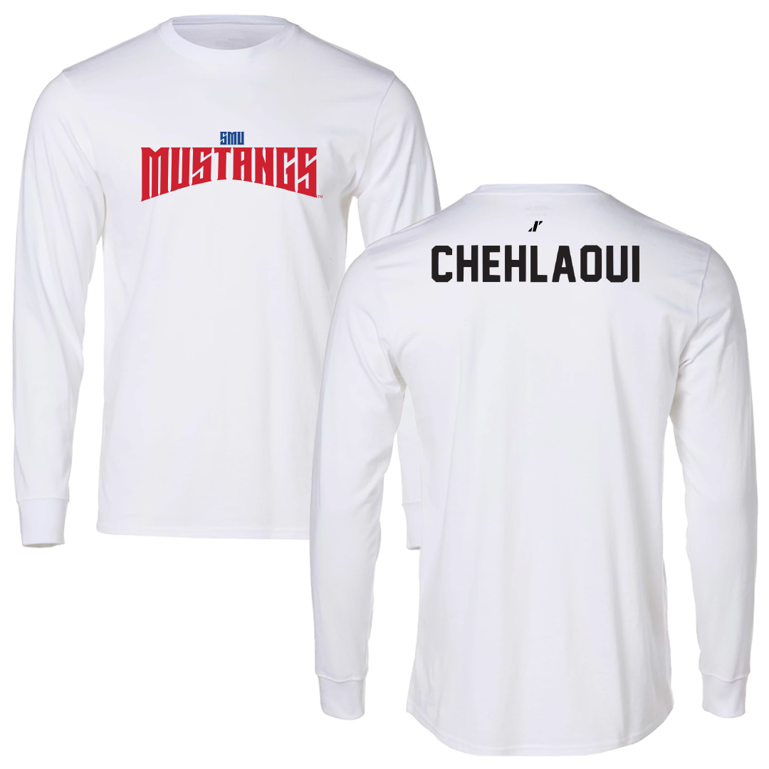 Southern Methodist University Cheer White Classic Long Sleeve - Grace Chehlaoui