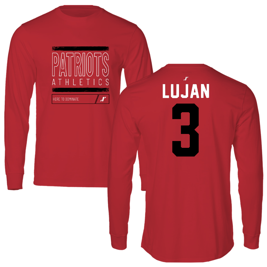 Dallas Baptist University Basketball Red Dominate Long Sleeve - #3 Ricky Lujan