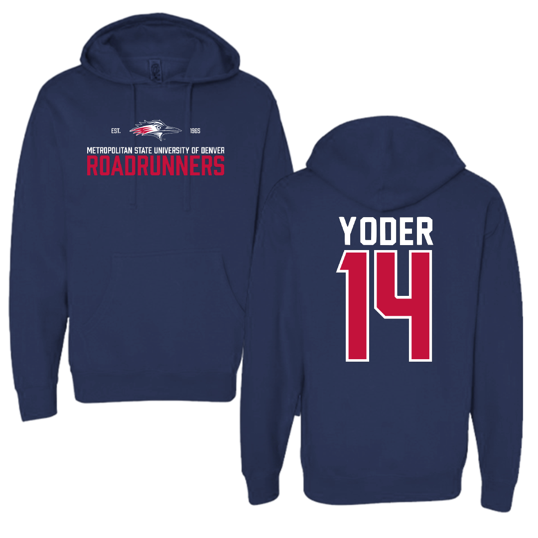 Metropolitan State University of Denver Soccer Navy General Hoodie - #14 Monica Yoder