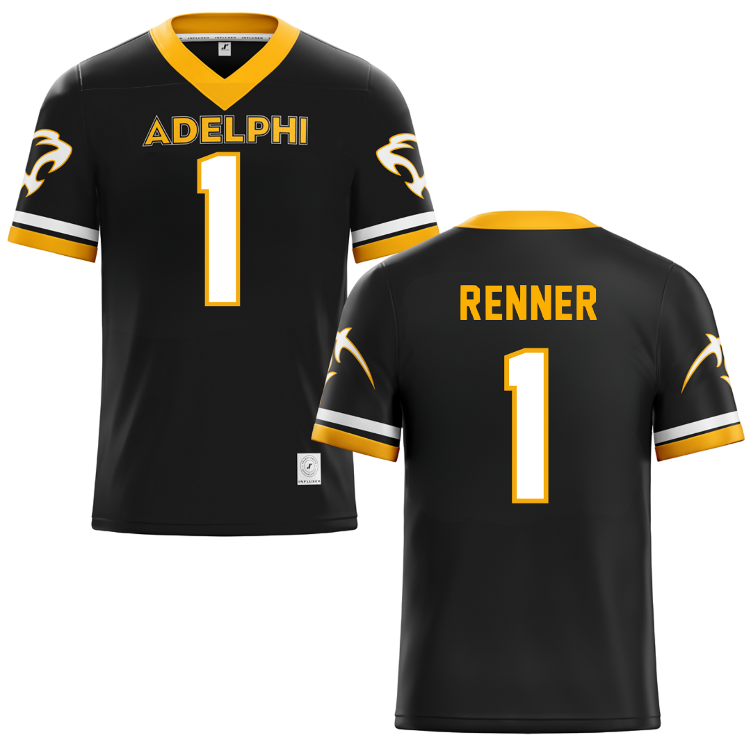 Adelphi University Black Lacrosse Jersey - #1 Dylan Renner