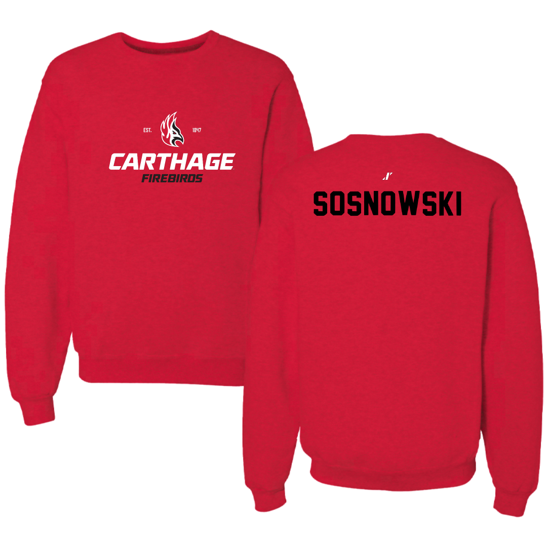 Carthage College Golf Red General Crewneck - McKenna Sosnowski