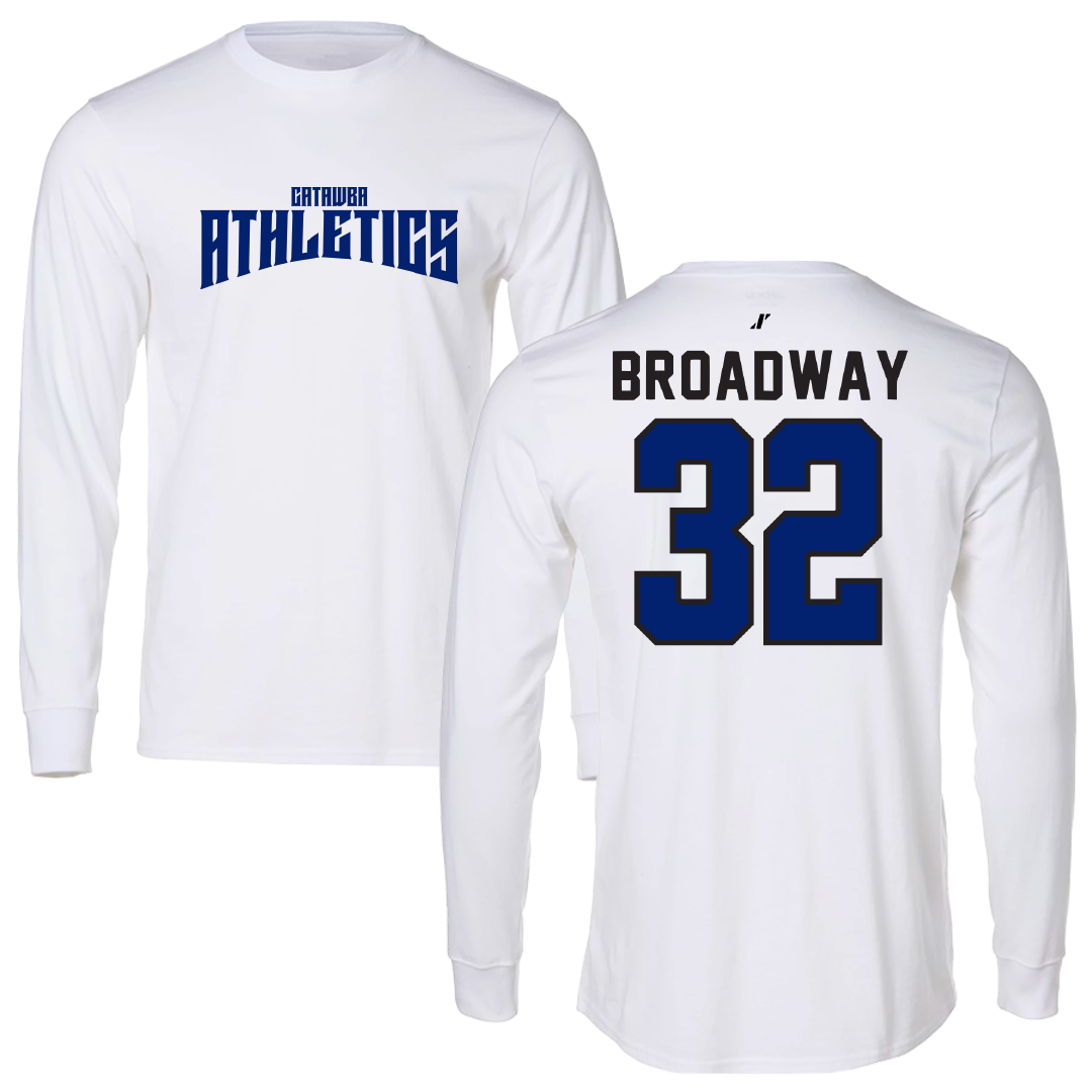 Catawba College Basketball White Classic Performance Long Sleeve - #32 Paxton Broadway