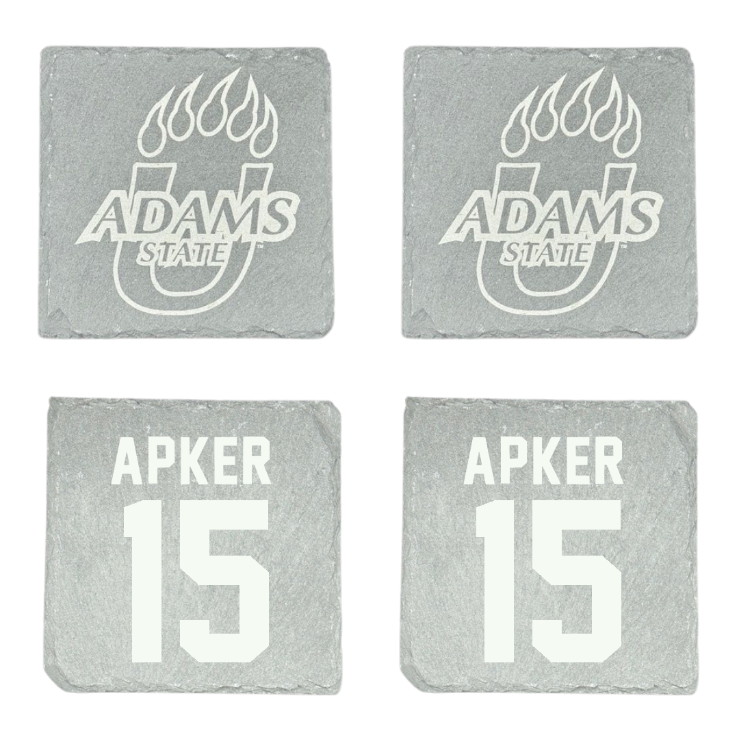 Adams State University Baseball Stone Coaster (4 Pack)  - #15 Cory Apker