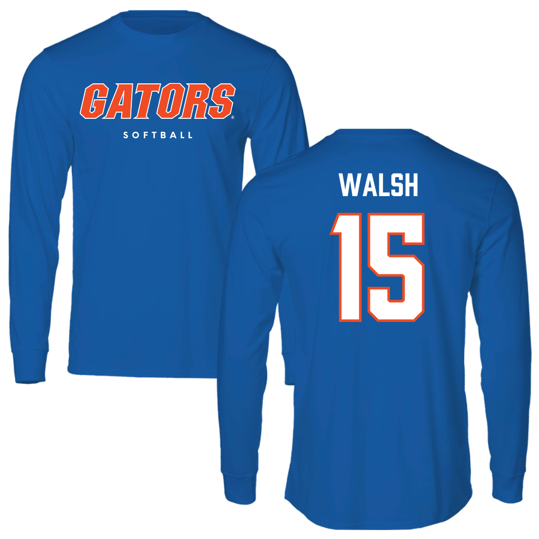 University of Florida Softball True Royal Block Performance Long Sleeve - #15 Reagan Walsh