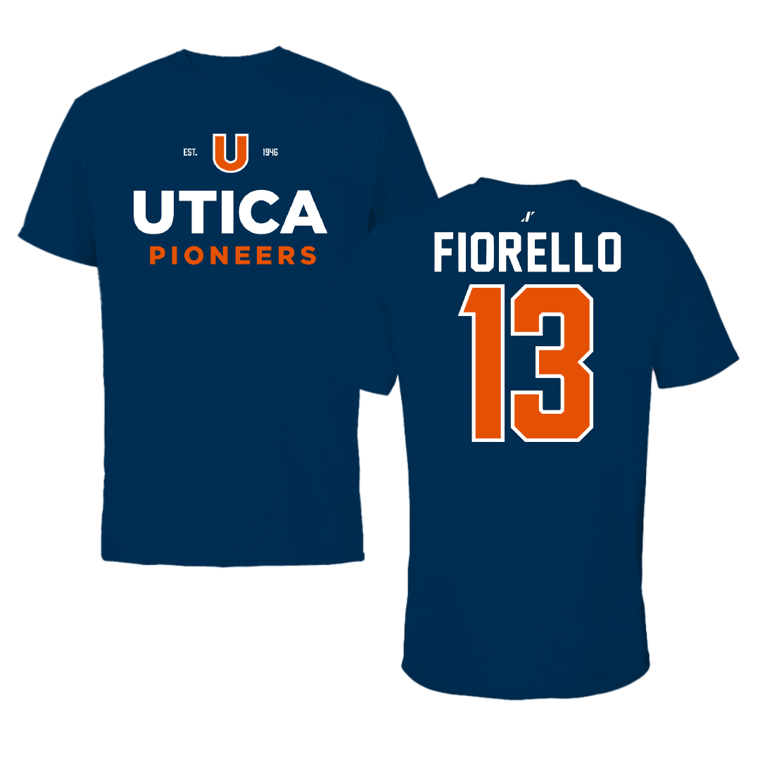 Utica University Baseball Navy General Tee - #13 Micah Fiorello