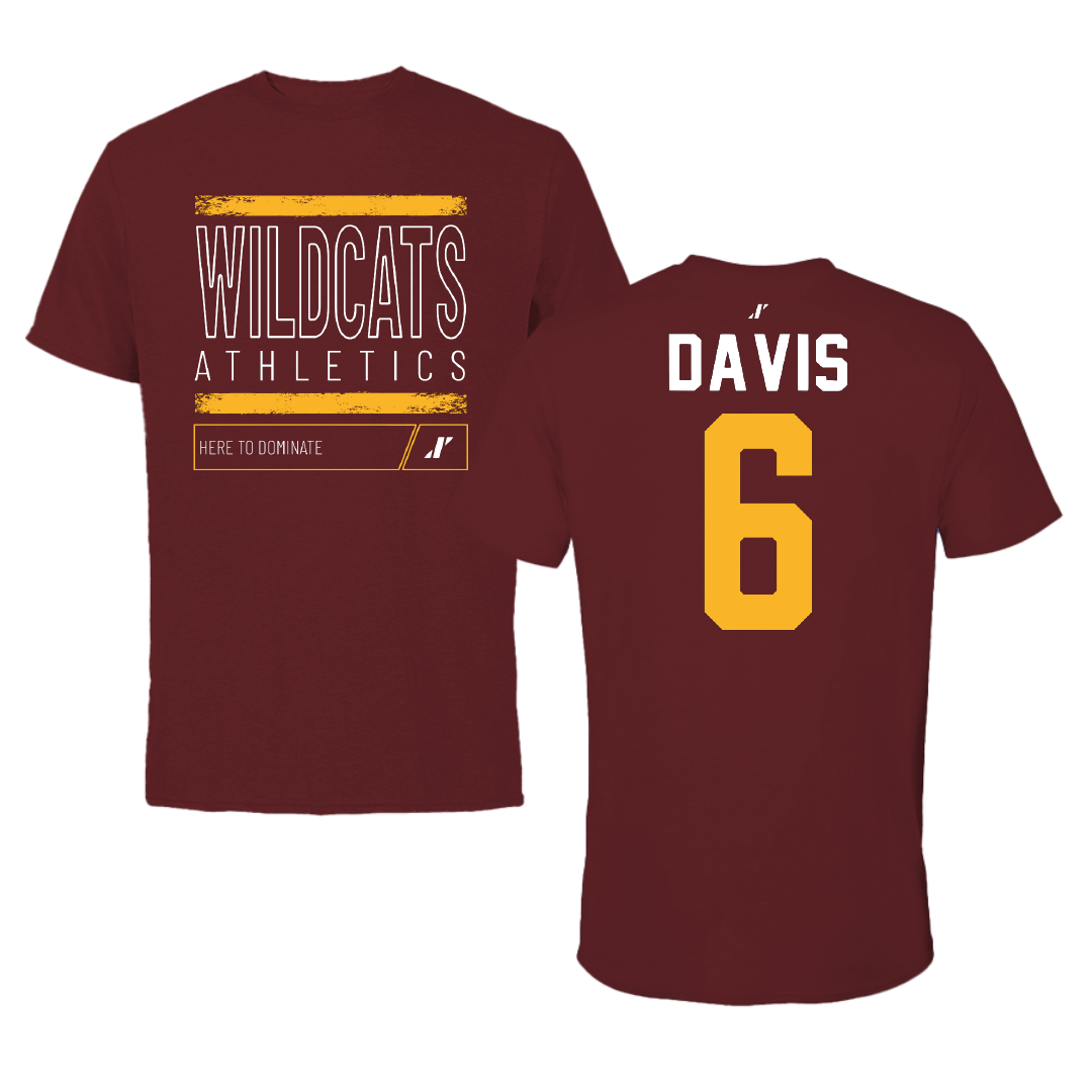 Bethune-Cookman University Volleyball Maroon Dominate Performance Tee - #6 Rylee Davis