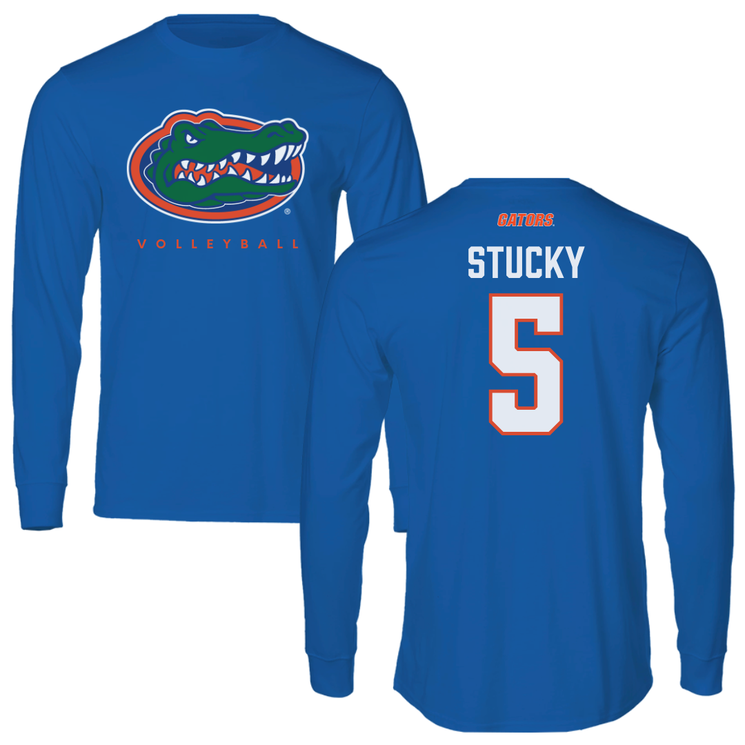 University of Florida Volleyball Blue Mascot Performance Long Sleeve - #5 Alexis Stucky