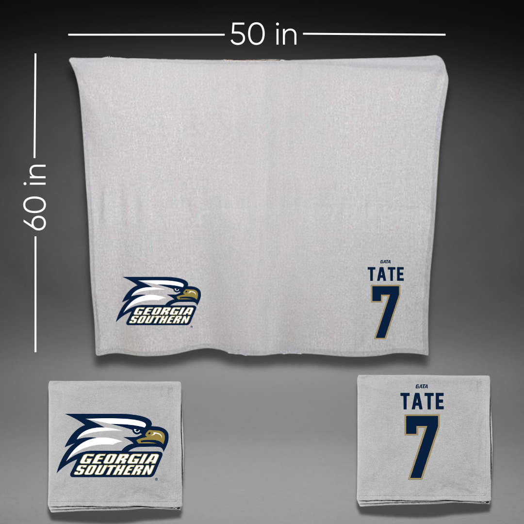 Georgia Southern University Baseball Gray Blanket - #7 Josh Tate