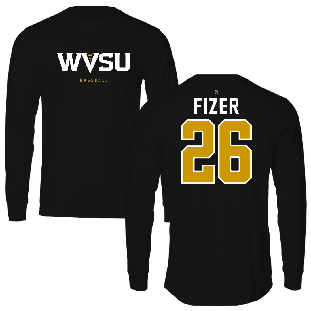West Virginia State University Baseball Black Long Sleeve - #26 Connor Fizer