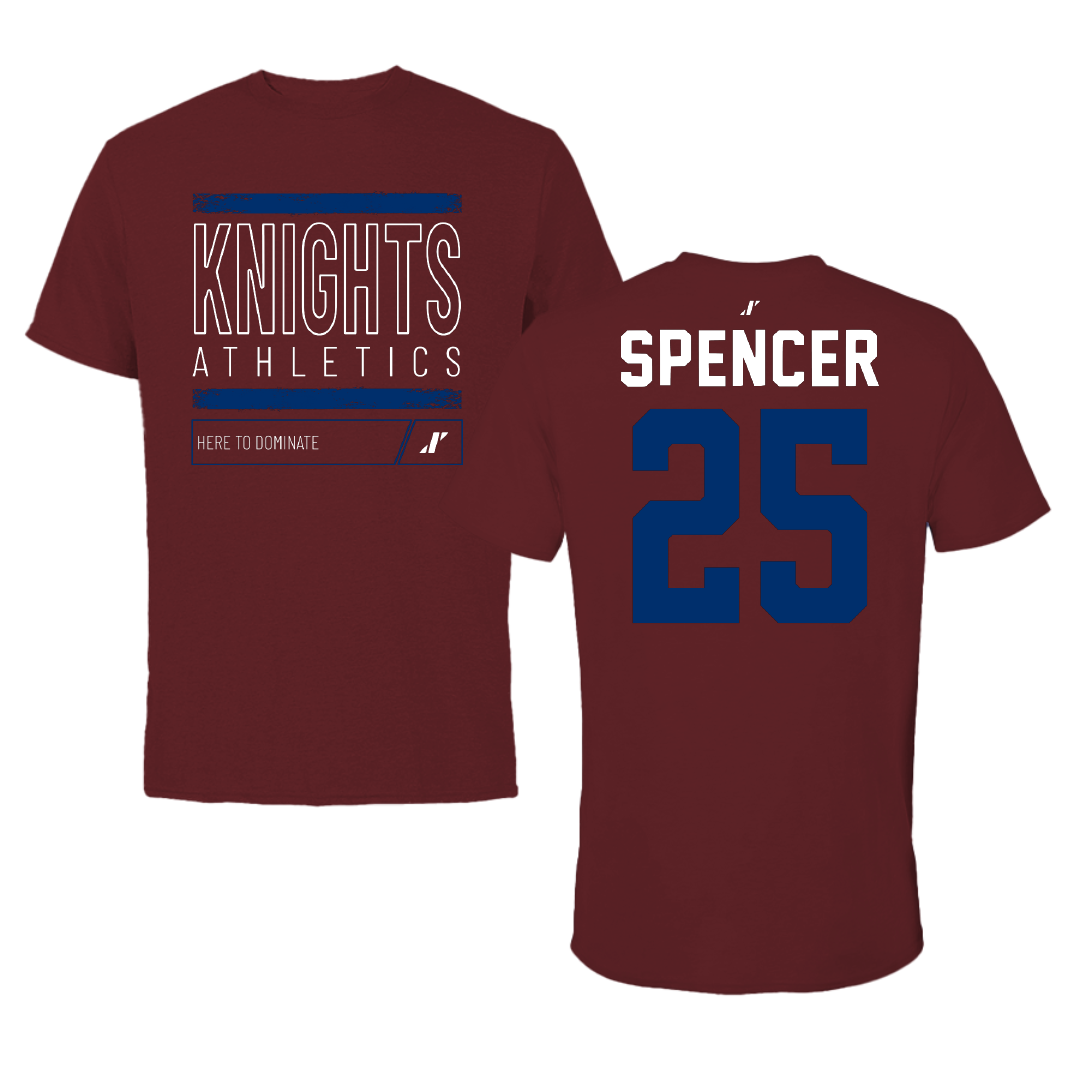 Fairleigh Dickinson University-Metropolitan Campus Lacrosse Maroon Dominate Tee - #25 Jenny Spencer