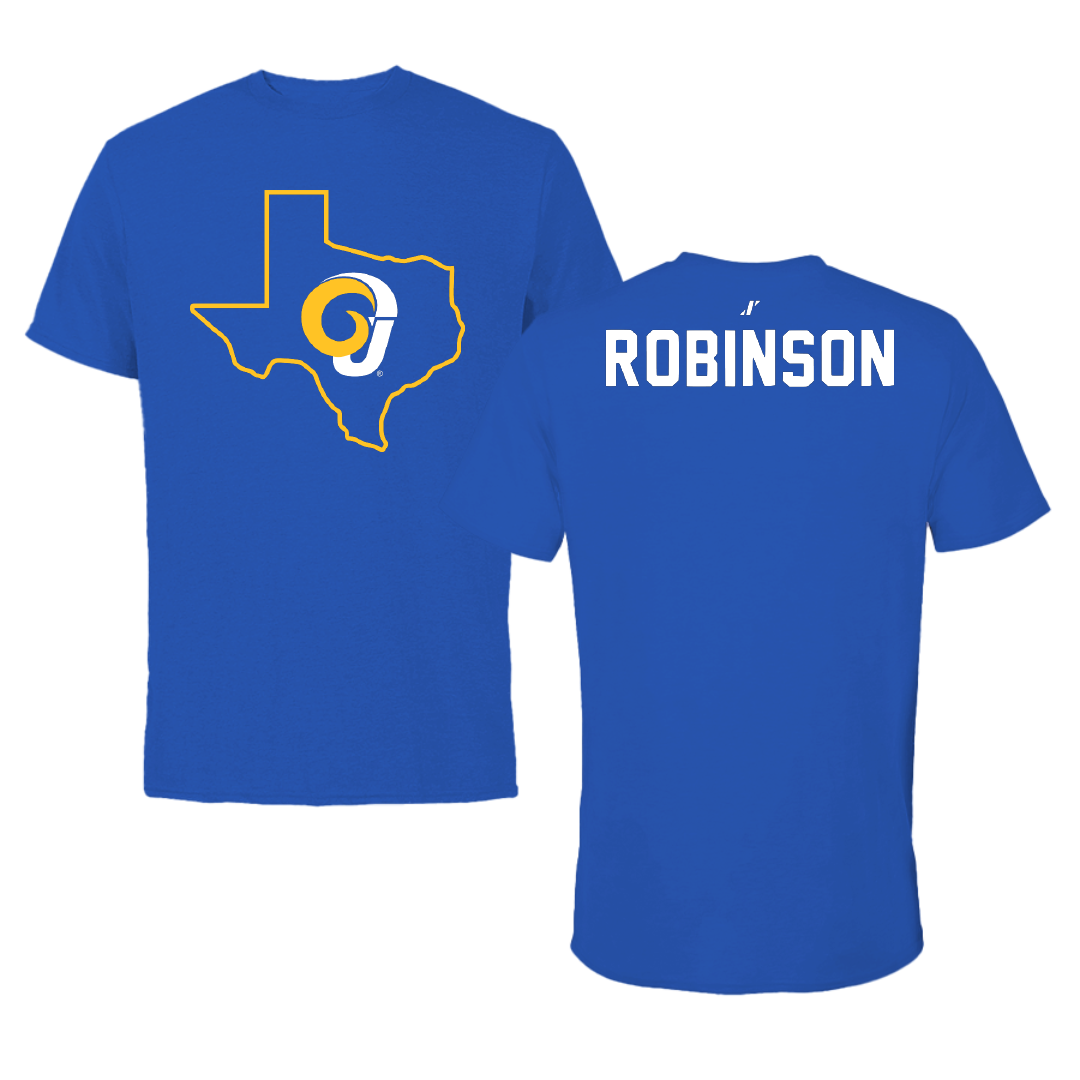 Angelo State University Baseball Blue State Performance Tee - Roman Robinson