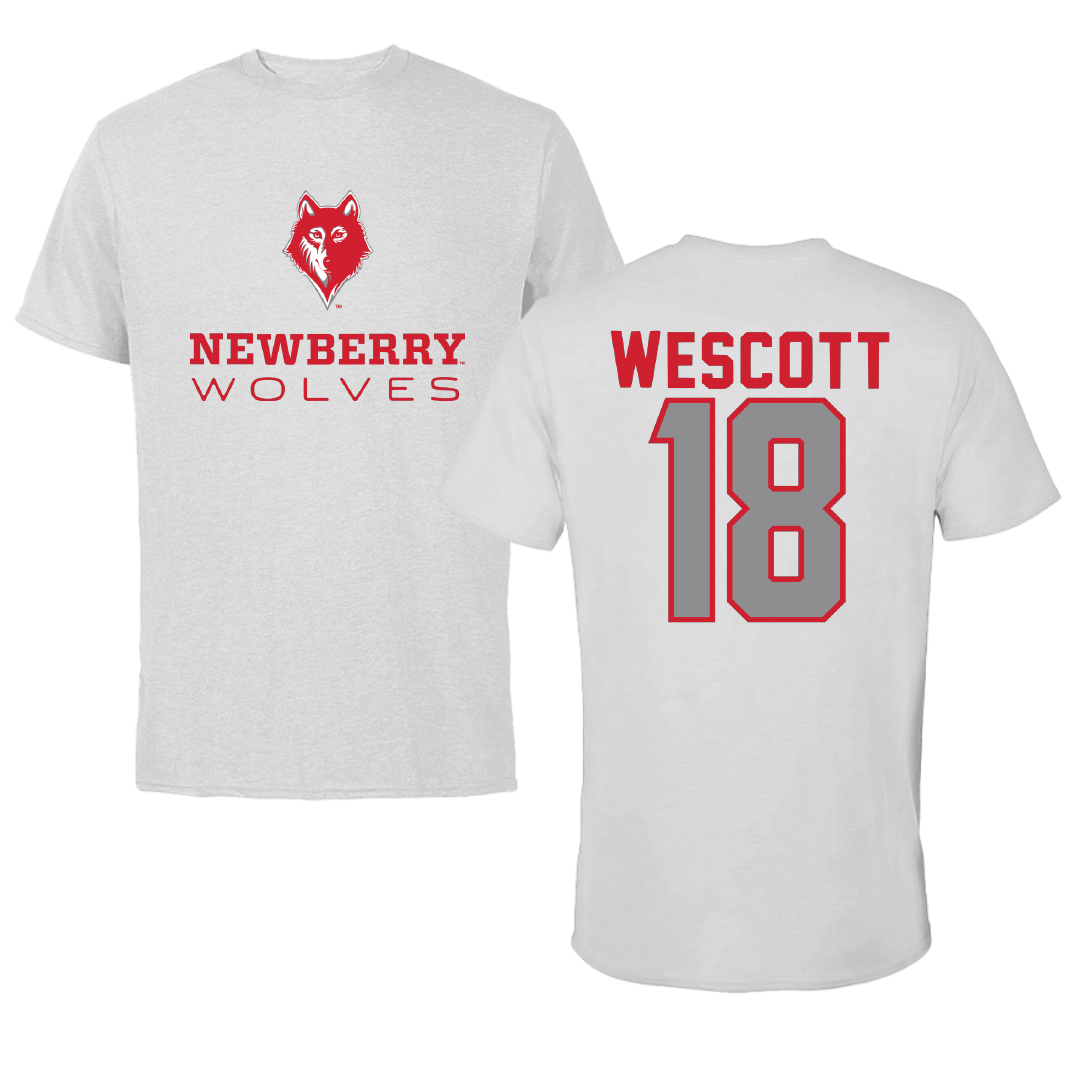 Newberry College Softball Light Gray Performance Tee - #18 Natalie Wescott