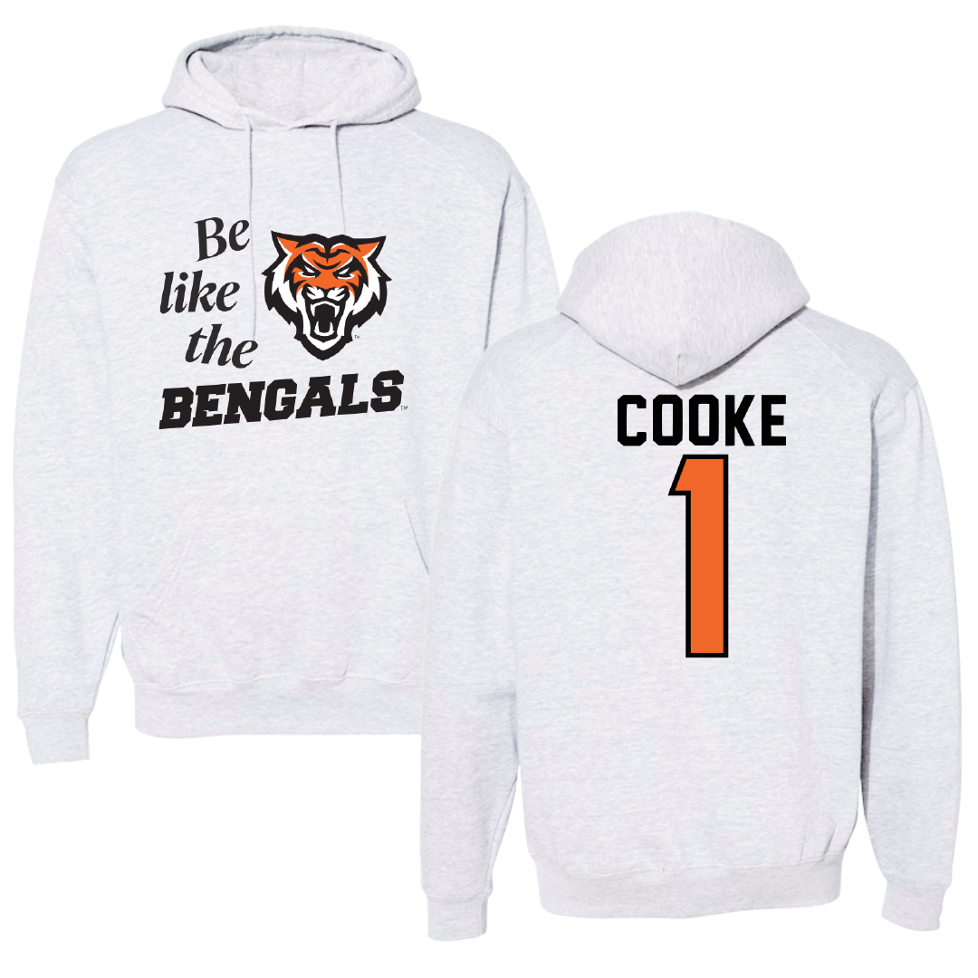 Idaho State University Football Light Gray Be Like Us Hoodie - #1 Jordan Cooke