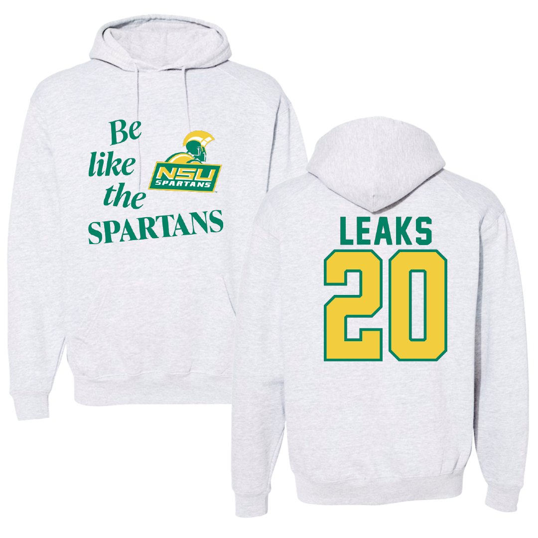 Norfolk State University Basketball Light Gray Be Like Us Hoodie - #20 Jordan Leaks
