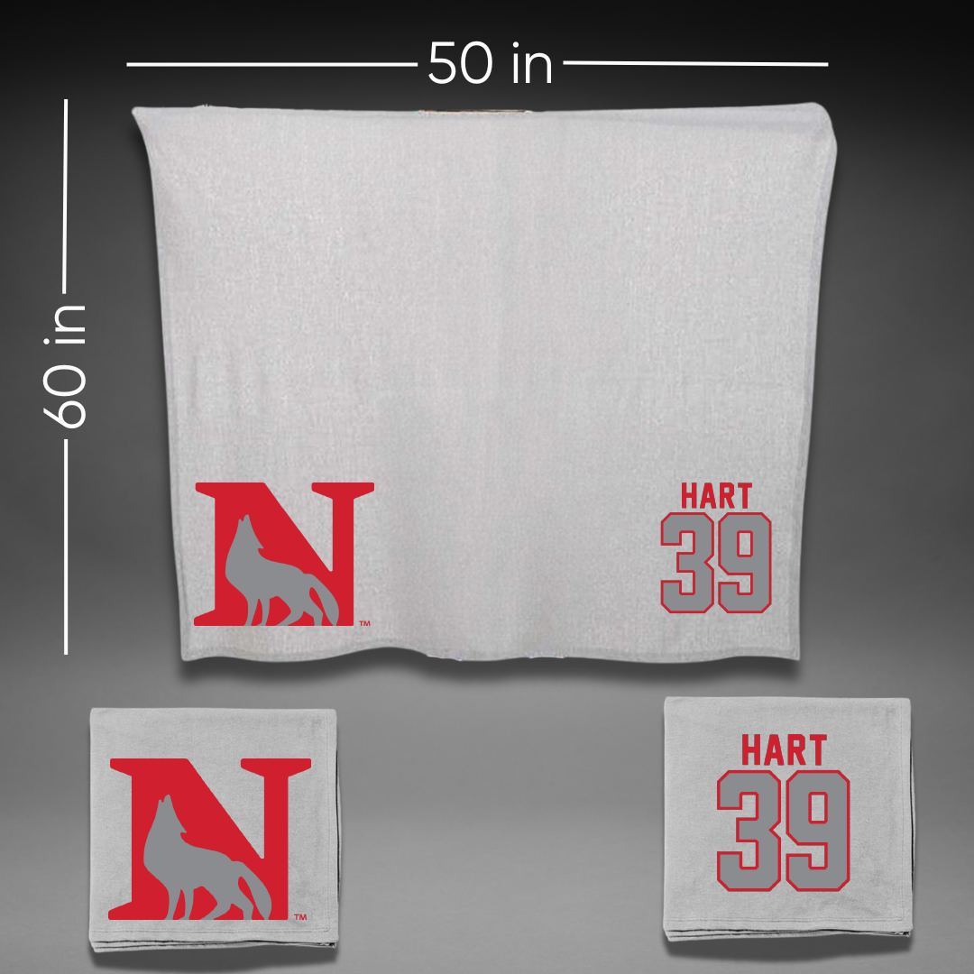 Newberry College Soccer Gray Blanket - #39 Zach Hart