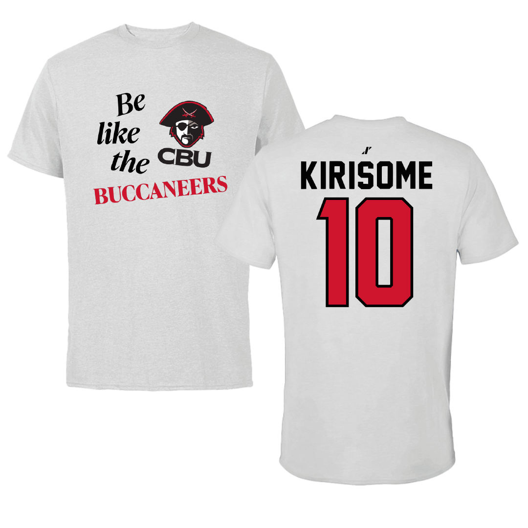 Christian Brothers University Basketball Light Gray Be Like Us Performance Tee - #10 Tane Kirisome