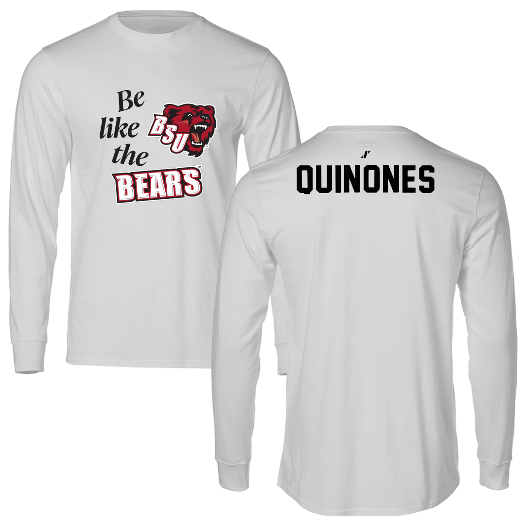 Bridgewater State University Wrestling Light Gray Be Like Us Long Sleeve - Nathan Quinones