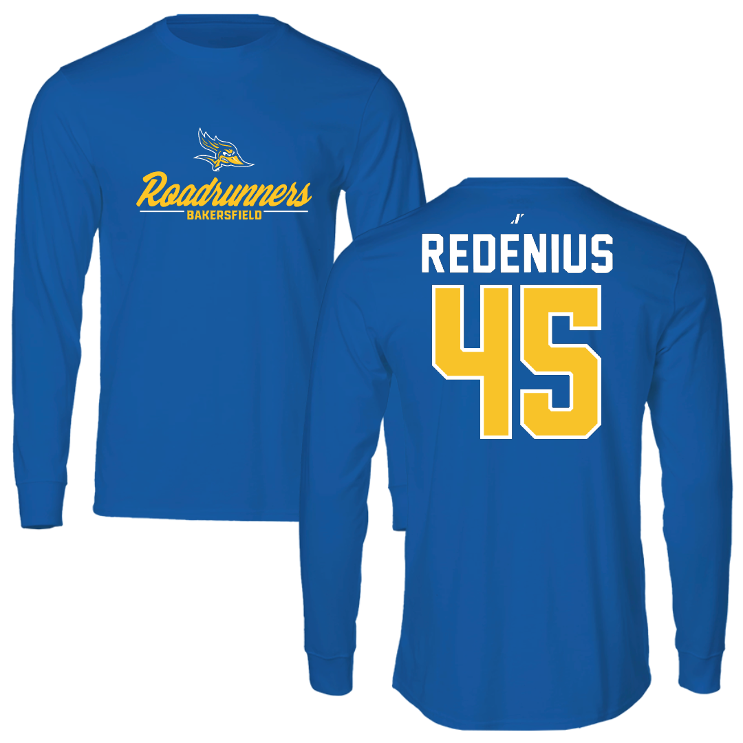 California State University-Bakersfield Baseball Blue General Performance Long Sleeve - #45 Broc Redenius