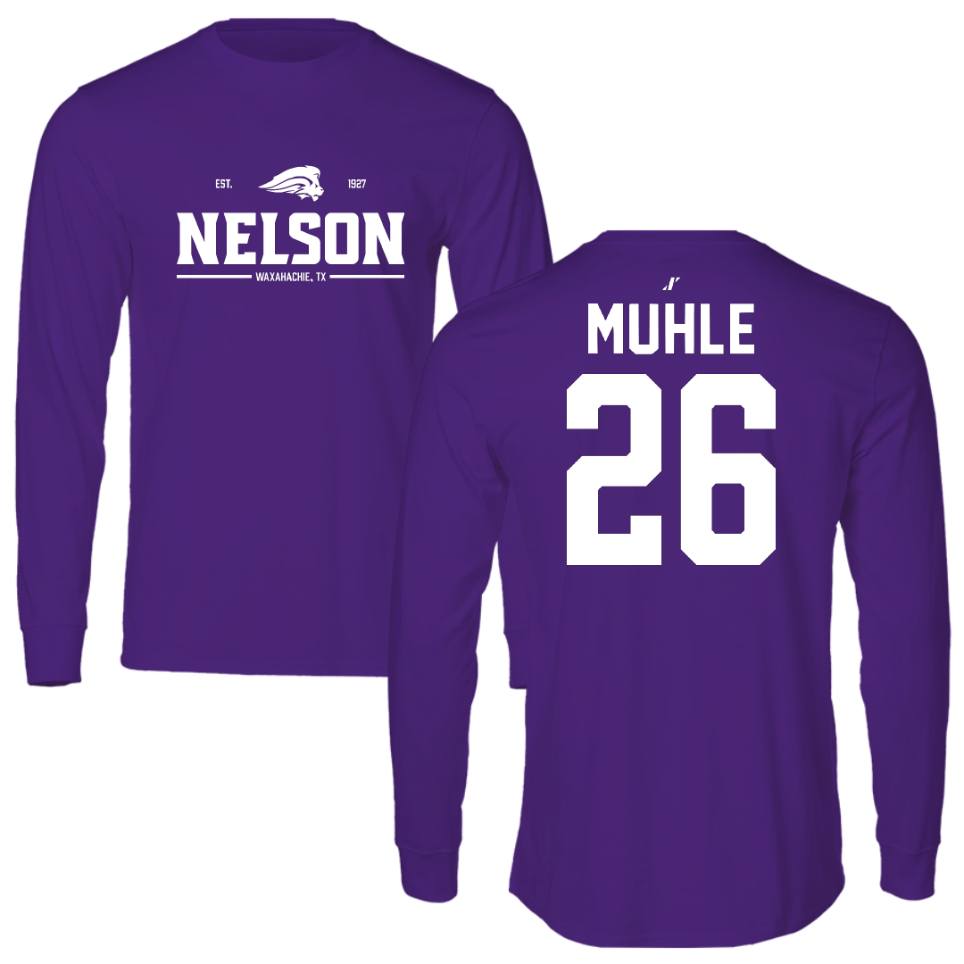 Nelson University Softball Purple General Long Sleeve - #26 Trinity Muhle