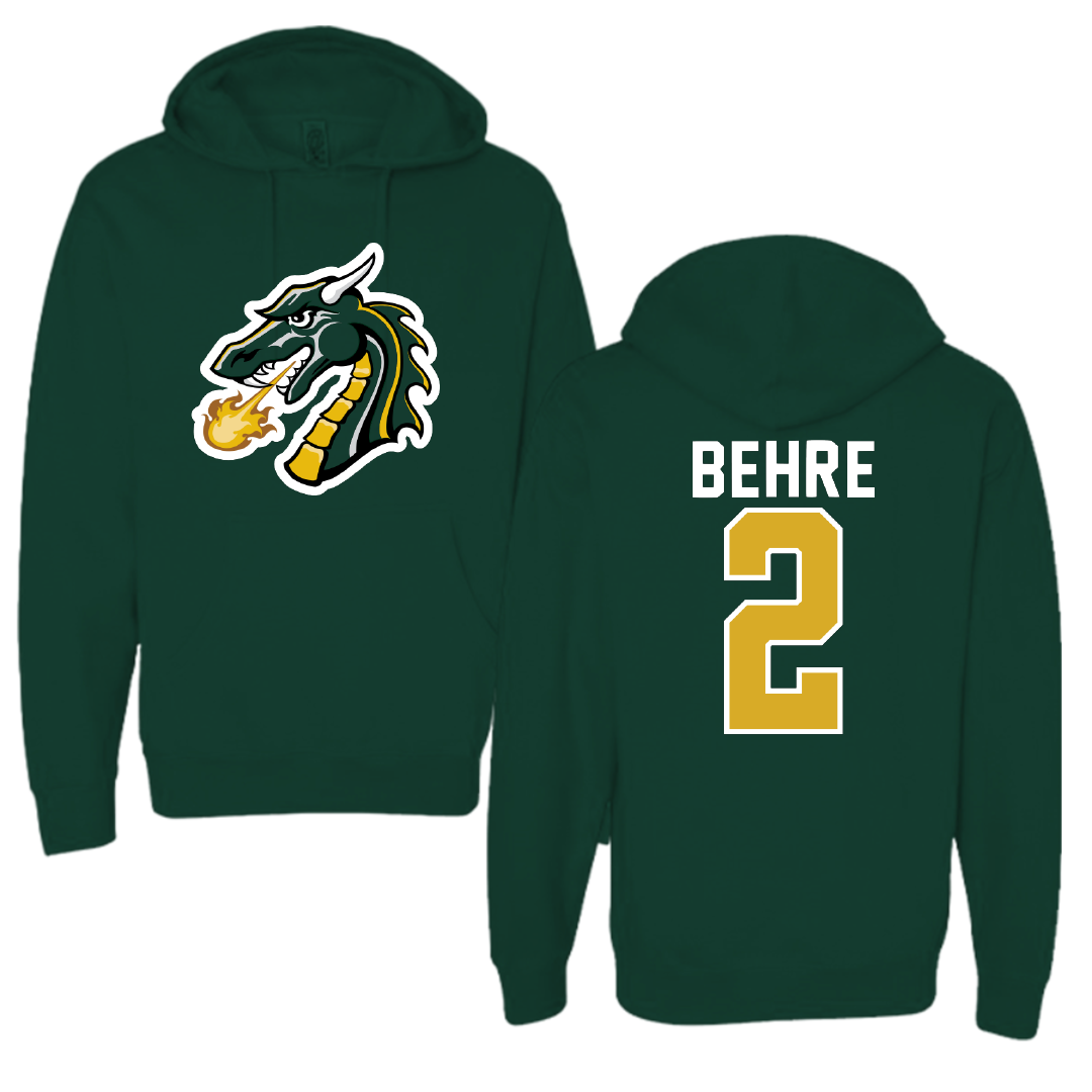 Tiffin University Lacrosse Forest Green Hoodie - #2 Jack Behre