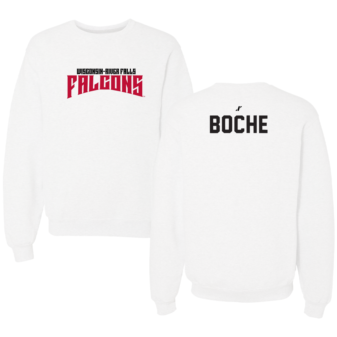 University of Wisconsin-River Falls TF and XC White Classic Crewneck - Matt Boche