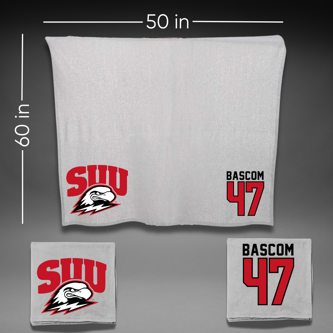 Southern Utah University Football Gray Blanket - #47 Austin Bascom
