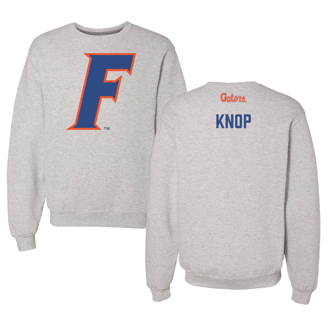 University of Florida Swimming & Diving Gray Crewneck - Amadeusz Knop