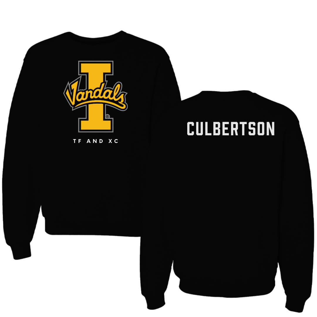 University of Idaho TF and XC Black Crewneck - Noah Culbertson