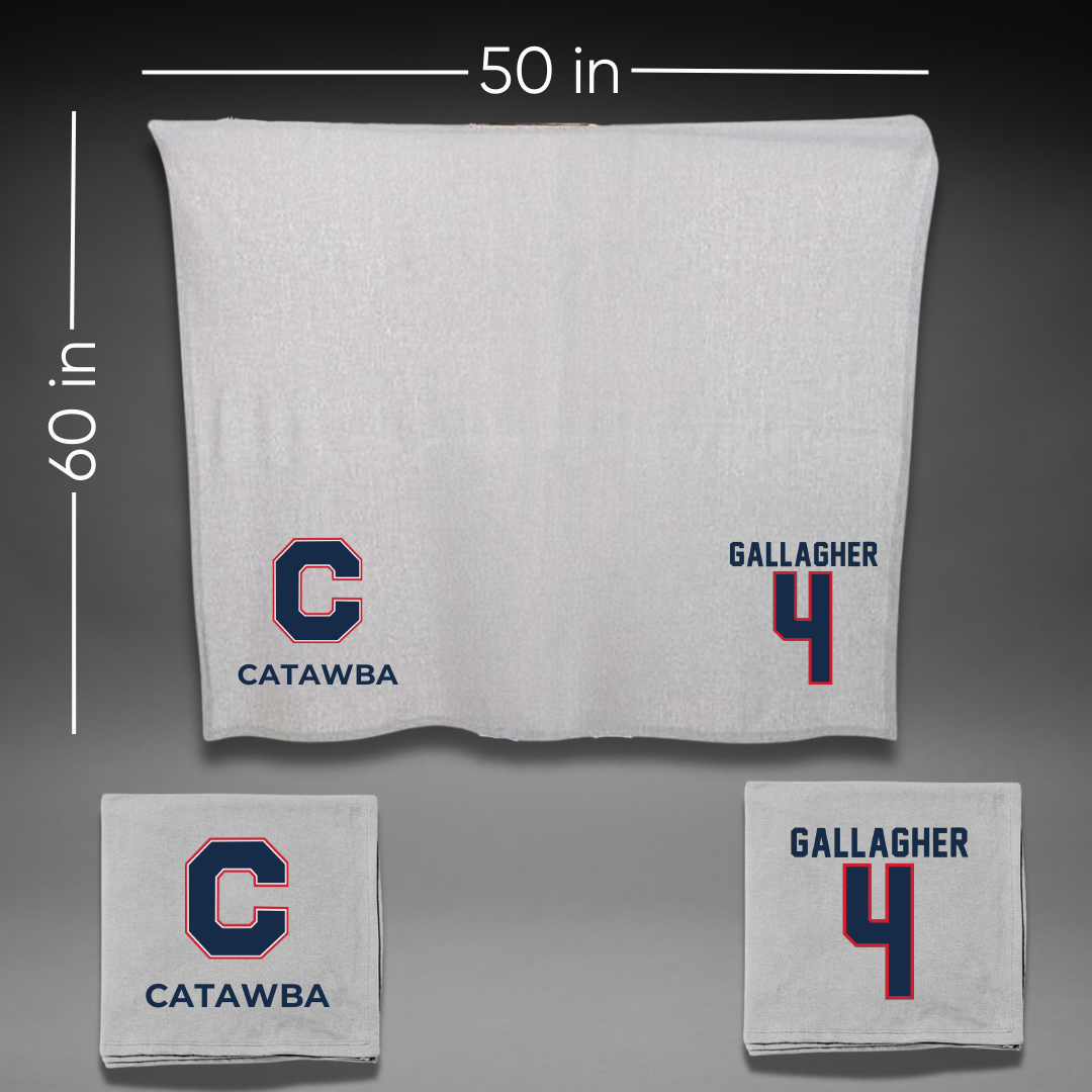 Catawba College Softball Gray Blanket - #4 Brianna Gallagher