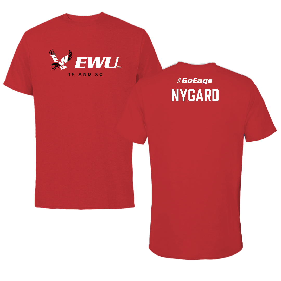 Eastern Washington University TF and XC Red Block Performance Tee - Amanda Nygard