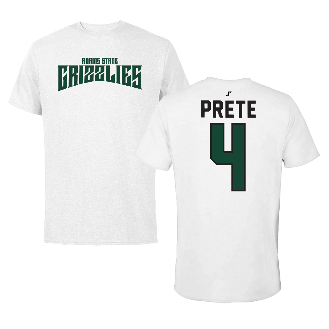Adams State University Soccer White Classic Tee - #4 Brianna Prete
